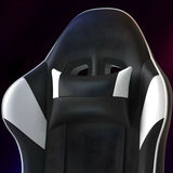 Swivel Ergonomic Leather Lumbar Pillow Gaming Office Chair Image - 4