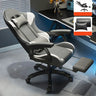 Swivel Ergonomic Leather Lumbar Pillow Gaming Office Chair Image - 6