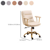 Swivel Ergonomic Leather Tilt Office Chair with Casters #size