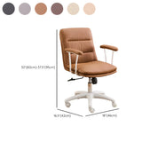 Swivel Ergonomic Leather Tilt Office Chair with Casters Image - 21