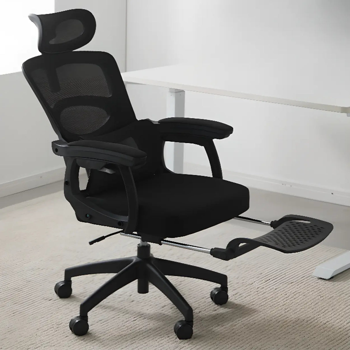 Swivel Ergonomic Mesh Adjustable Seat Height Office Chair Image - 11