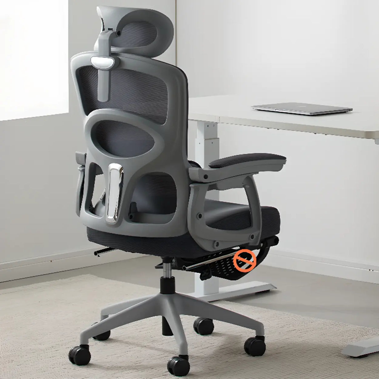 Swivel Ergonomic Mesh Adjustable Seat Height Office Chair Image - 2