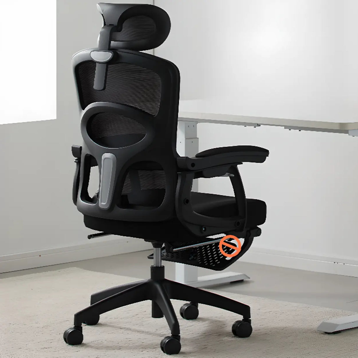 Swivel Ergonomic Mesh Adjustable Seat Height Office Chair Image - 8