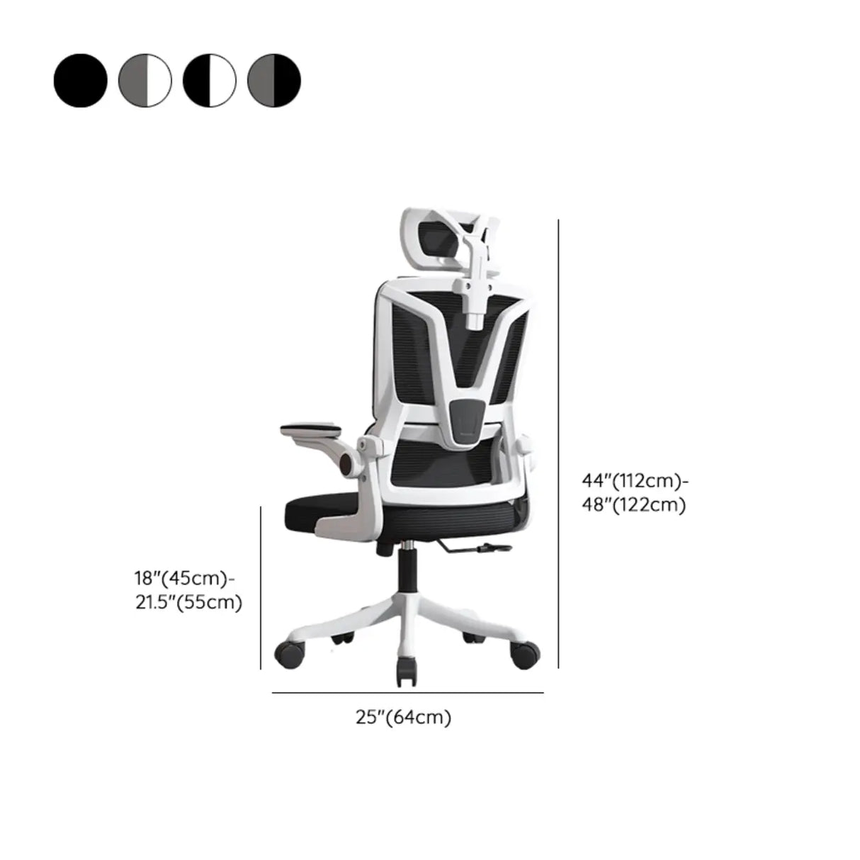 Swivel Ergonomic Mesh Headrest and Armrest Office Chair 