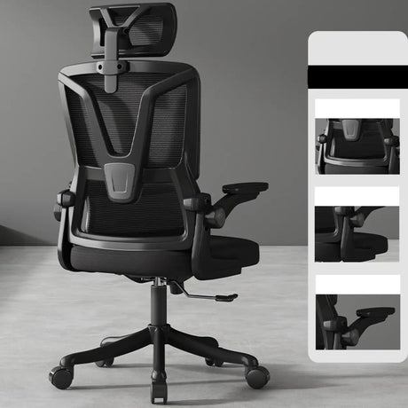 Swivel Ergonomic Mesh Headrest and Armrest Office Chair Image - 2