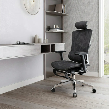 Swivel Ergonomic Mesh Tilt Lock Office Chair with Headrest Image - 1