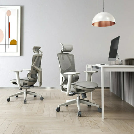 Swivel Ergonomic Mesh Tilt Lock Office Chair with Headrest Image - 2