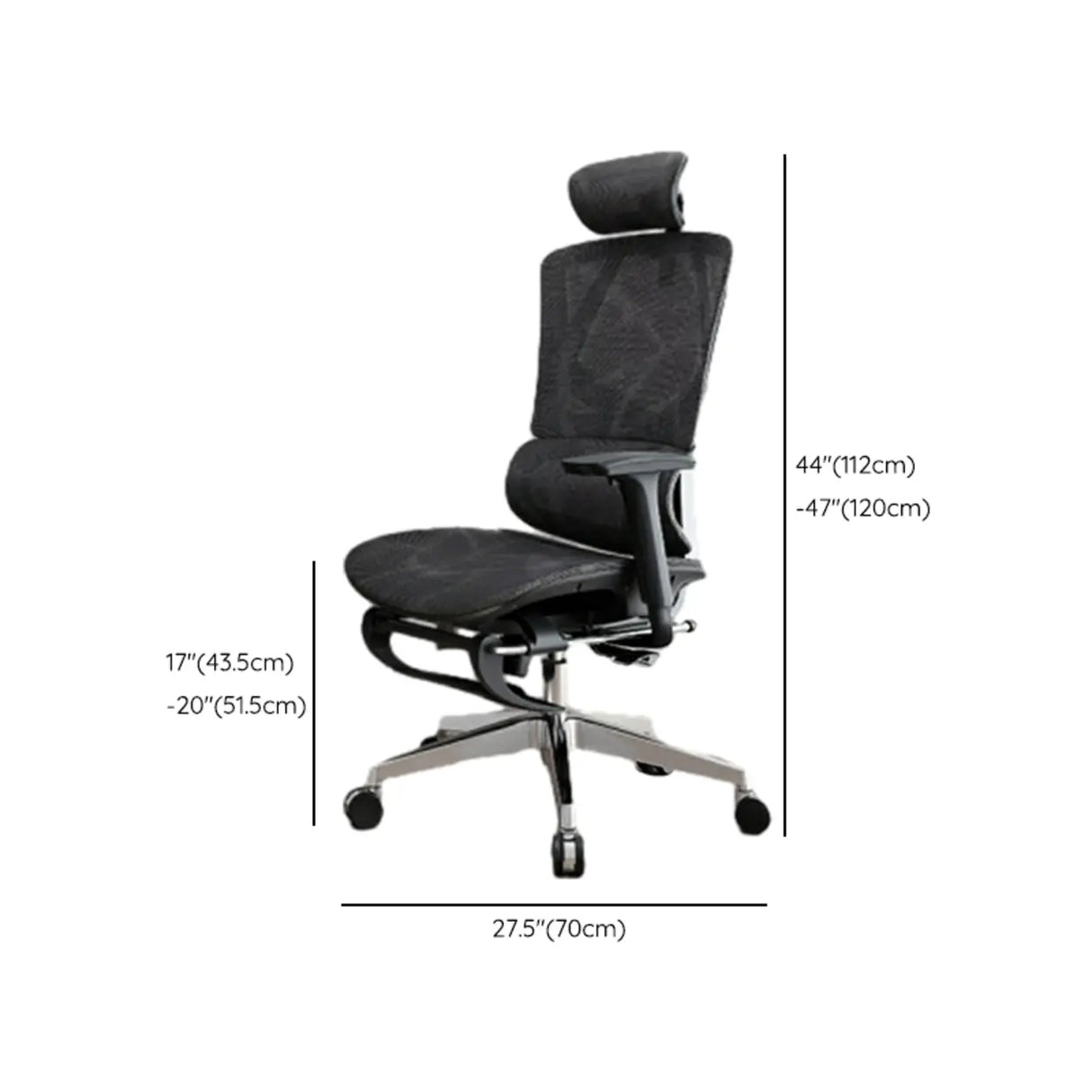 Swivel Ergonomic Mesh Tilt Lock Office Chair with Headrest 