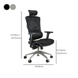 Swivel Ergonomic Mesh Tilt Lock Office Chair with Headrest Image - 9