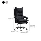 Swivel Ergonomic Reclining Fabric Office Chair with Headrest Image - 11