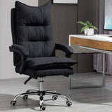Swivel Ergonomic Reclining Fabric Office Chair with Headrest Image - 3