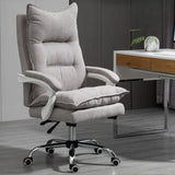Swivel Ergonomic Reclining Fabric Office Chair with Headrest Image - 4