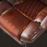 Swivel Executive Reclining Leather Footrest Office Chair Image - 12
