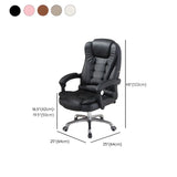 Swivel Executive Reclining Metal Office Chair with Headrest Image - 16