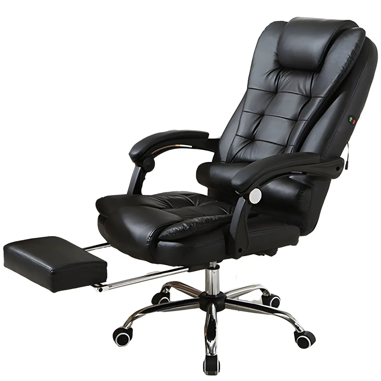 Swivel Executive Reclining Metal Office Chair with Headrest Image - 10