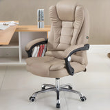 Swivel Executive Reclining Metal Office Chair with Headrest Image - 11