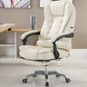 Swivel Executive Reclining Metal Office Chair with Headrest Image - 13