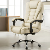 Swivel Executive Reclining Metal Office Chair with Headrest Image - 6