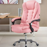 Swivel Executive Reclining Metal Office Chair with Headrest Image - 7
