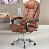 Swivel Executive Reclining Metal Office Chair with Headrest Image - 9