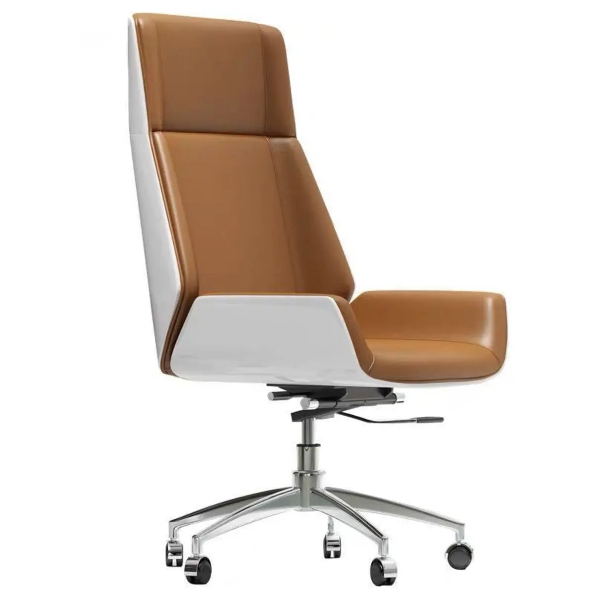 Swivel Faux Leather Adjustable Back Angle Office Chair Image - 5