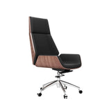 Swivel Faux Leather Adjustable Back Angle Office Chair Image - 6