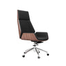Swivel Faux Leather Adjustable Back Angle Office Chair Image - 6