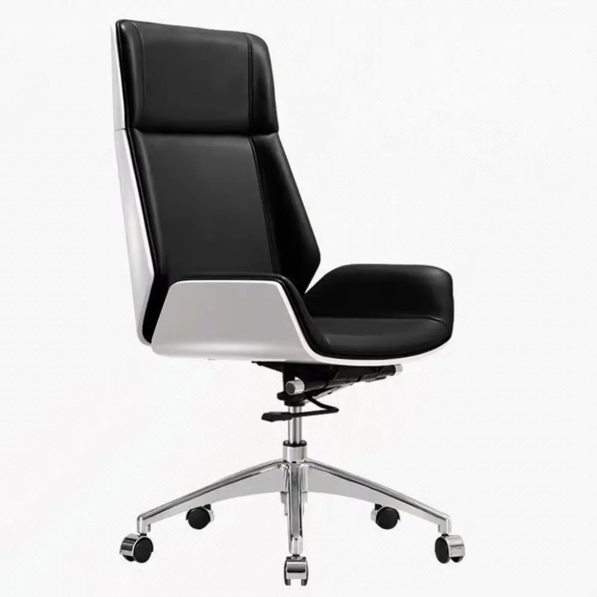 Swivel Faux Leather Adjustable Back Angle Office Chair Image - 7