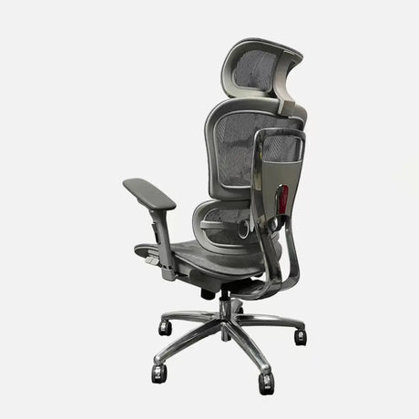 Swivel Gray Adjustable Back Ergonomic Mesh Office Chair Image - 2