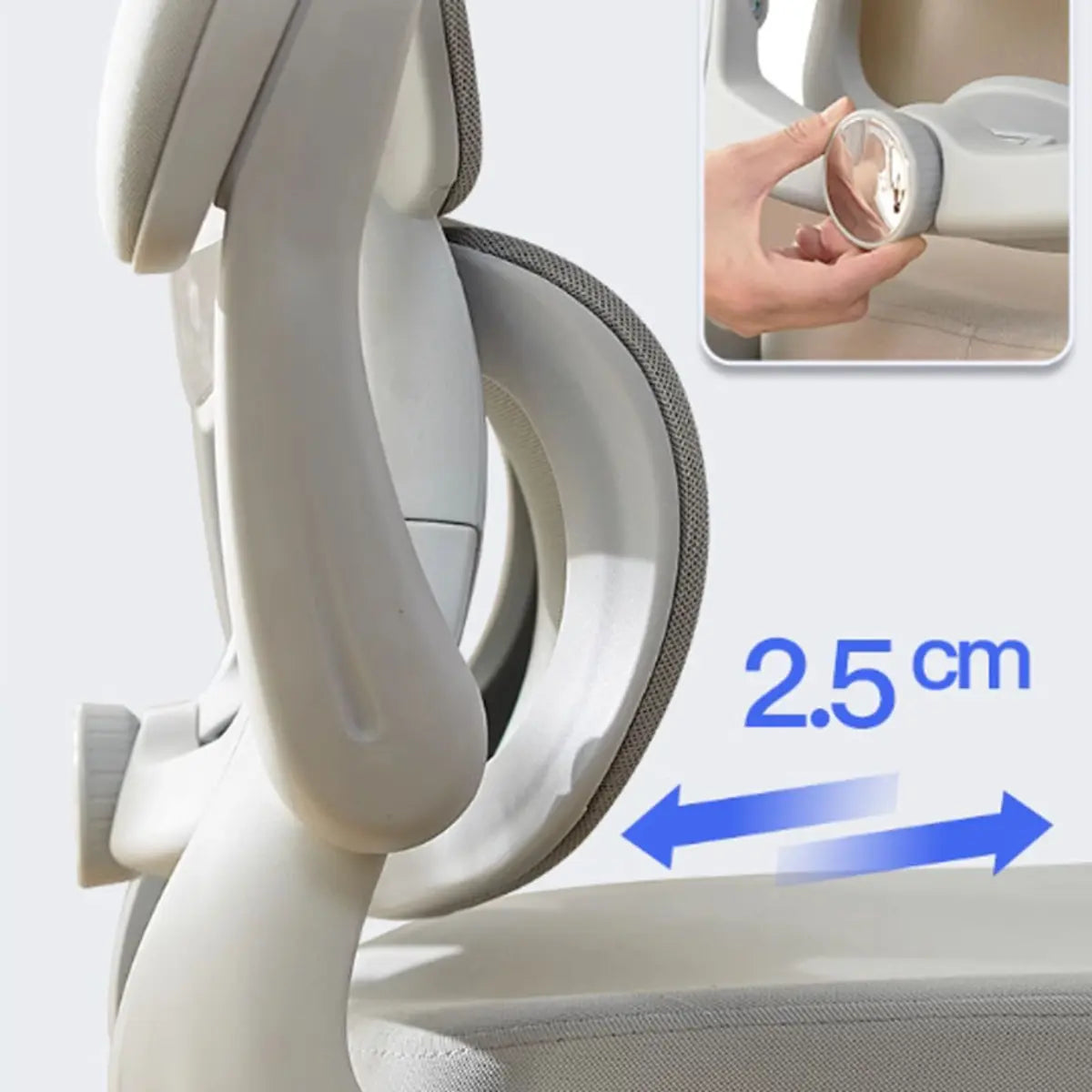 Swivel Gray Adjustable Mesh Ergonomic Office Chair Image - 13