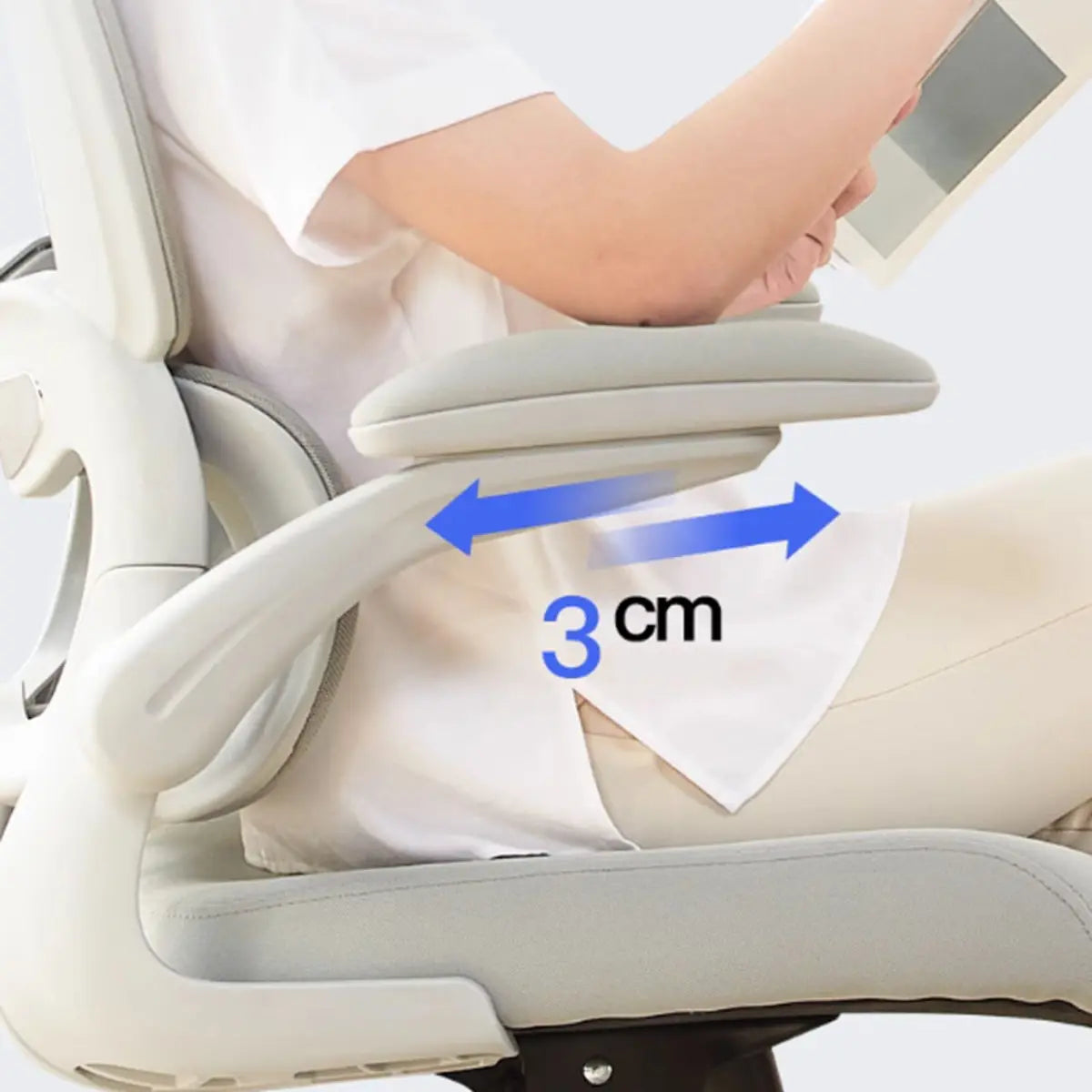Swivel Gray Adjustable Mesh Ergonomic Office Chair Image - 9