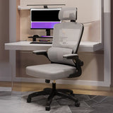 Swivel Lumbar Support Adjustable Nylon Frame Office Chair Image - 3