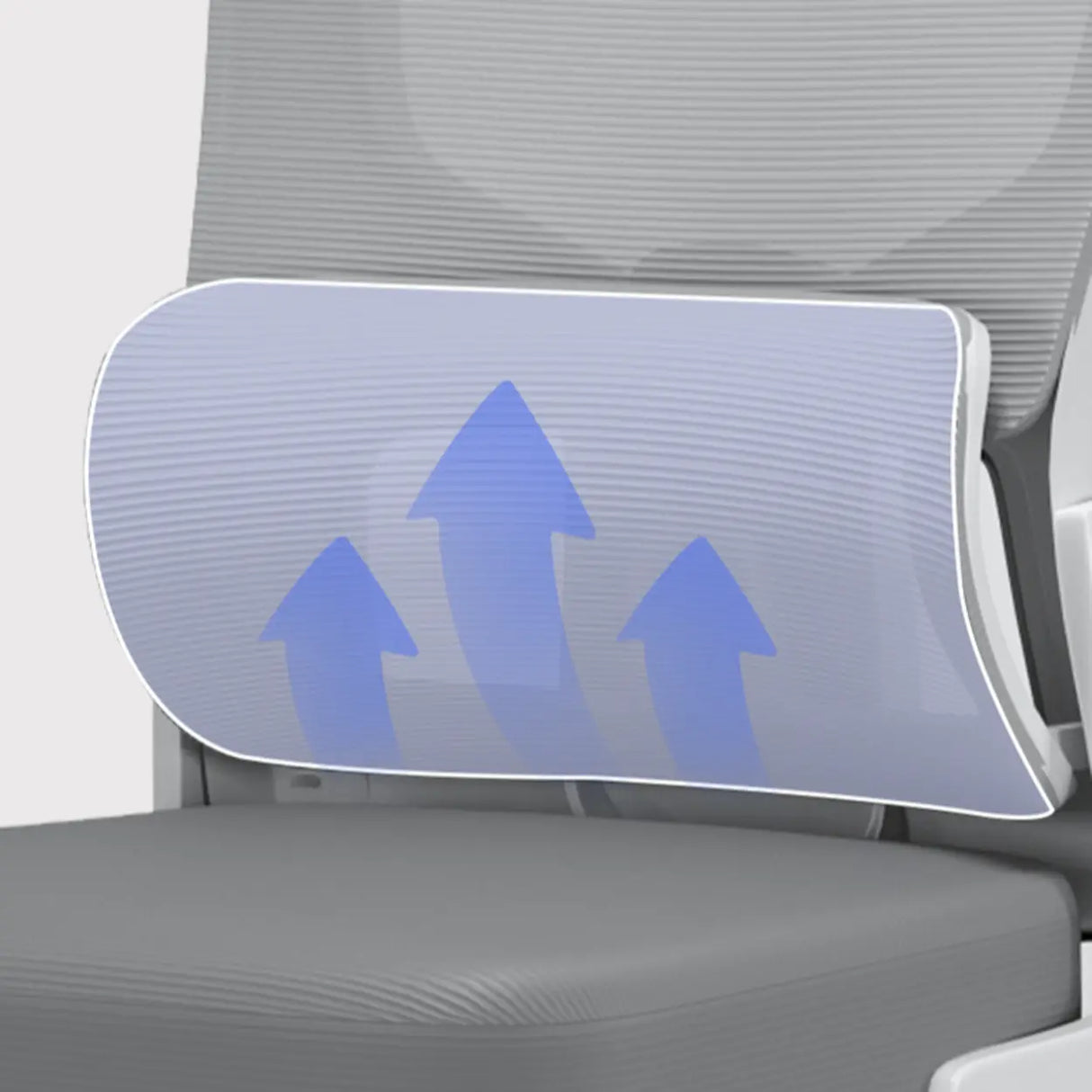 Swivel Lumbar Support Adjustable Nylon Frame Office Chair Image - 6