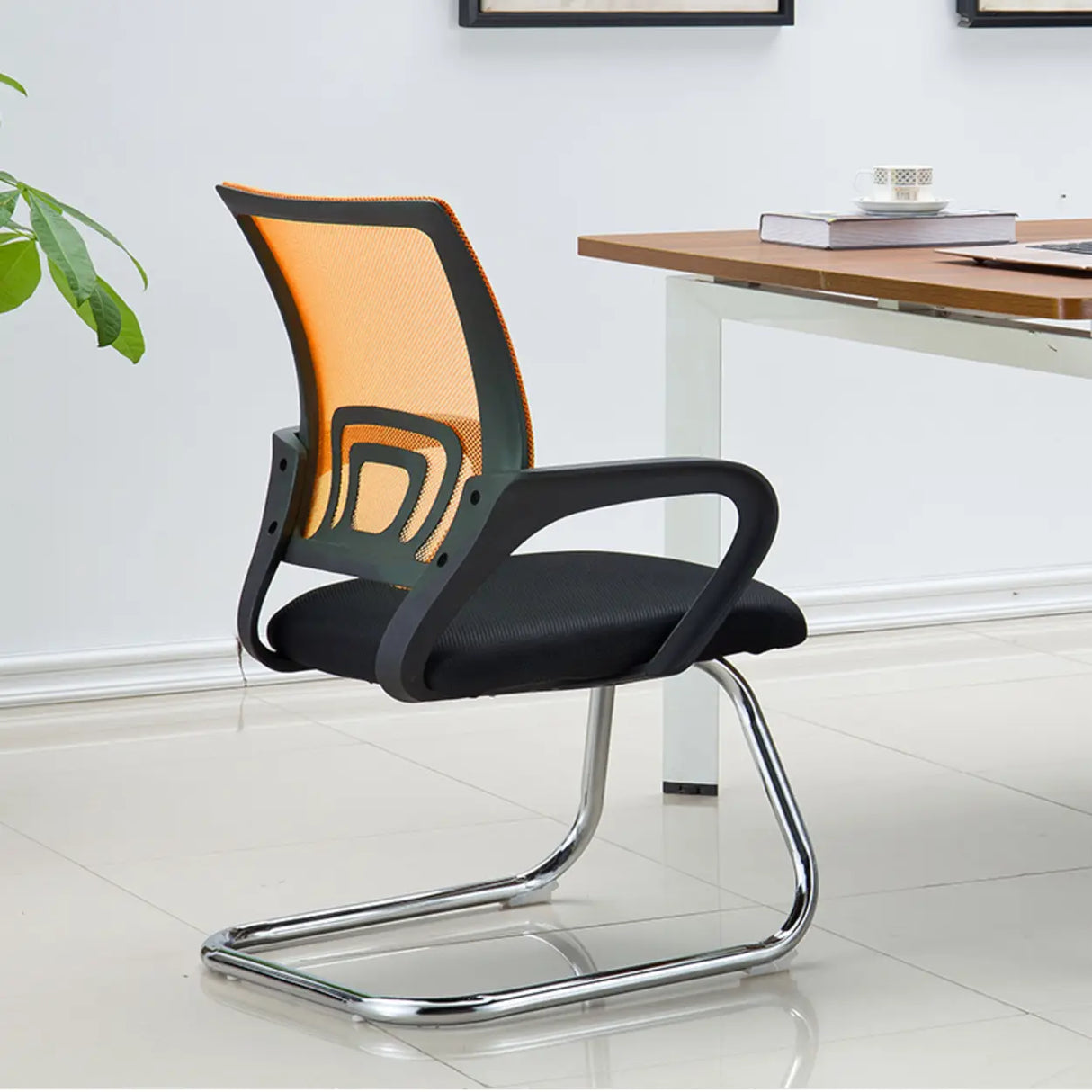 Swivel Mesh Ergonomic Home Comfy Small Office Black Chair Image - 11