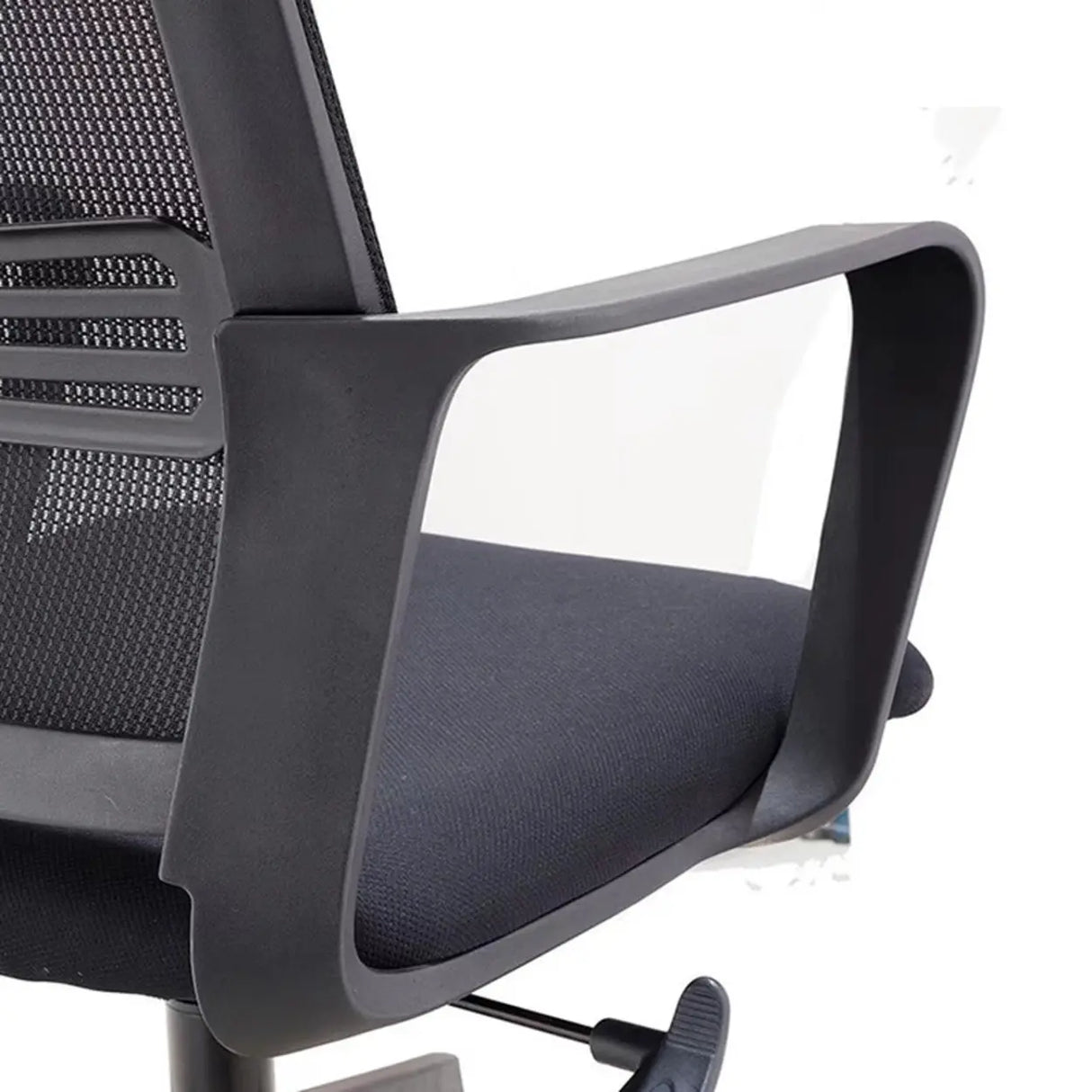 Swivel Mesh Ergonomic Home Comfy Small Office Black Chair Image - 13