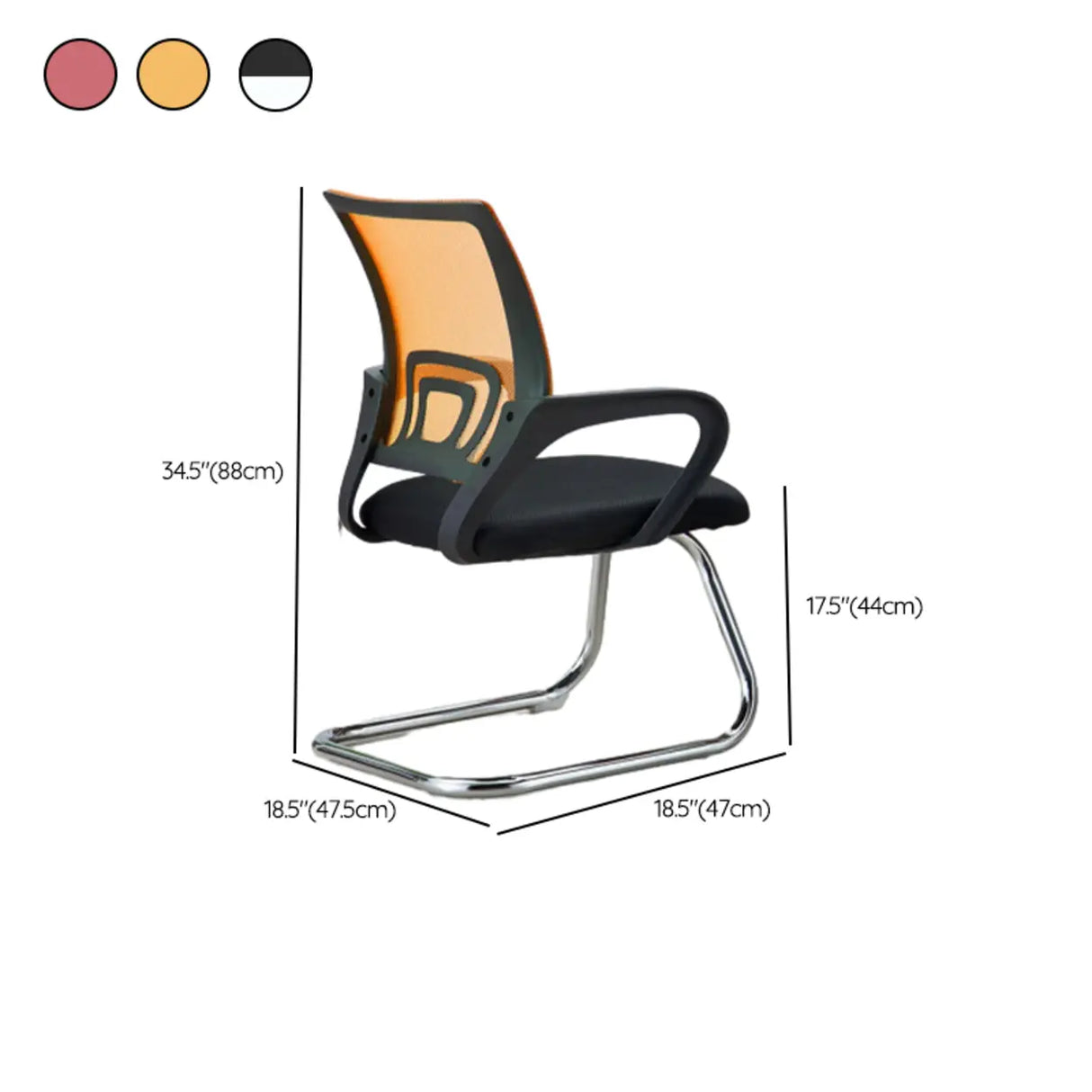 Swivel Mesh Ergonomic Home Comfy Small Office Black Chair Image - 20
