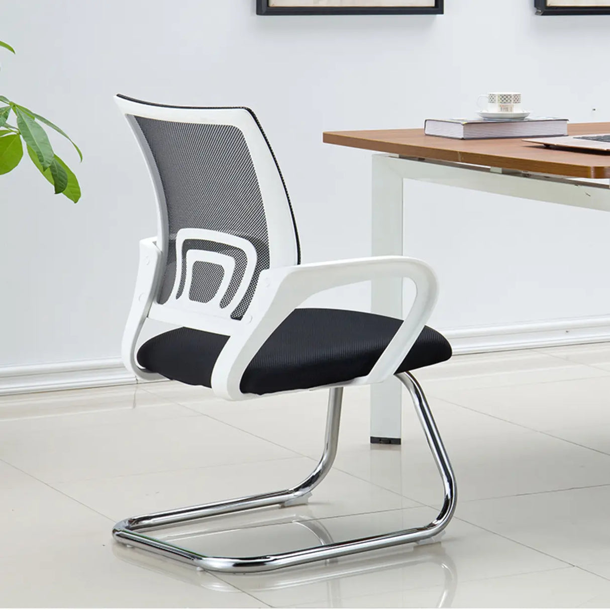 Swivel Mesh Ergonomic Home Comfy Small Office Black Chair Image - 3