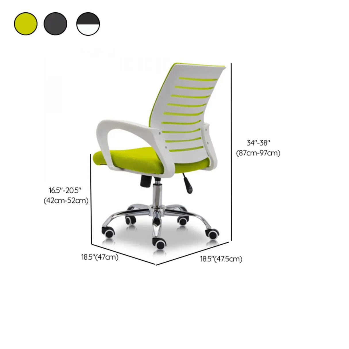 Swivel Mesh Ergonomic Home Comfy Small Office Black Chair Image - 21