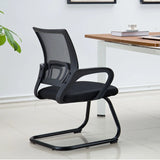 Swivel Mesh Ergonomic Home Comfy Small Office Black Chair Image - 4