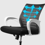 Swivel Mesh Ergonomic Home Comfy Small Office Black Chair Image - 6