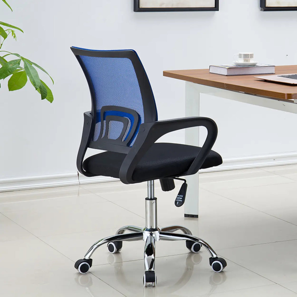 Swivel Mesh Ergonomic Home Comfy Small Office Black Chair Image - 7