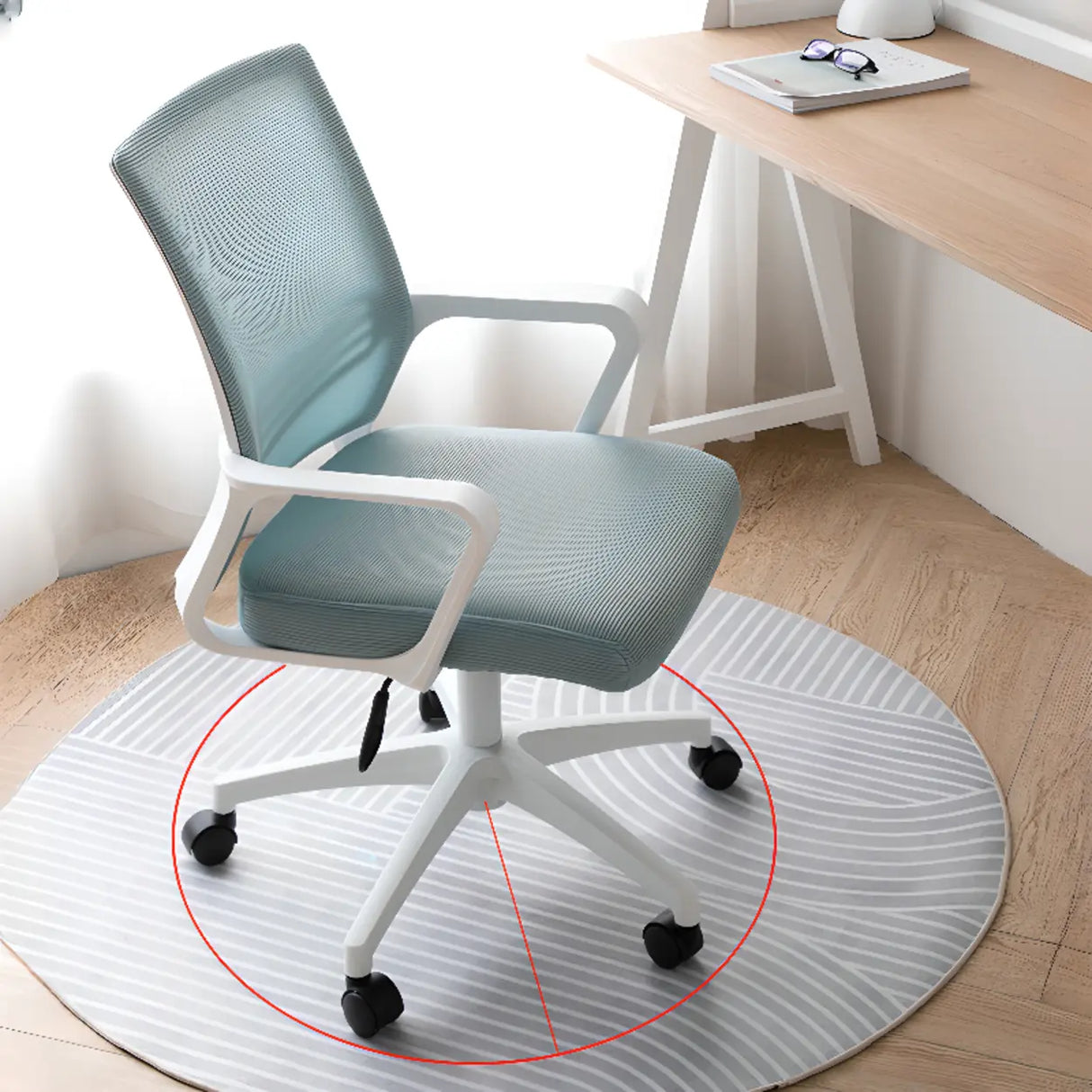 Swivel Mesh Pink Adjustable Comfort Ergonomic Office Chair Image - 6