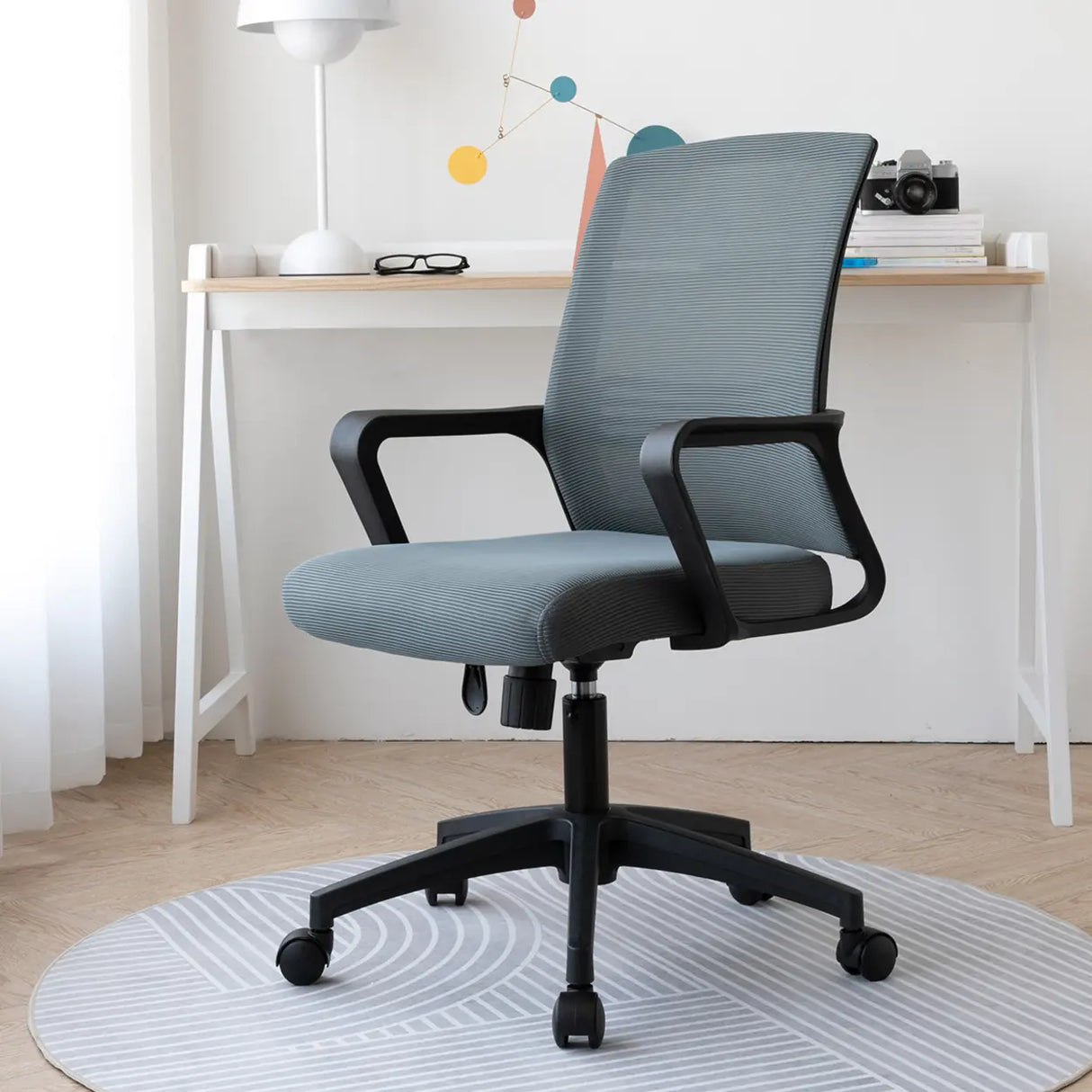 Swivel Mesh Pink Adjustable Comfort Ergonomic Office Chair Image - 9