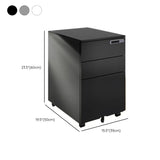 Swivel Metal Under Desk Vertical White Filing Cabinet #size