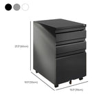 Swivel Metal Under Desk Vertical White Filing Cabinet Image - 27