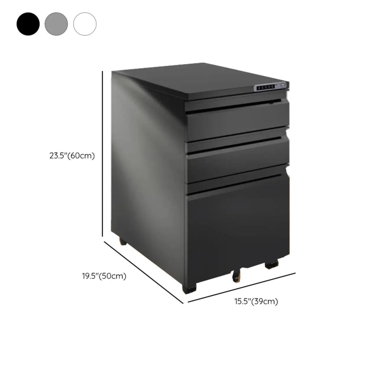 Swivel Metal Under Desk Vertical White Filing Cabinet Image - 28