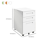 Swivel Metal Under Desk Vertical White Filing Cabinet Image - 29