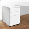 Swivel Metal Under Desk Vertical White Filing Cabinet Image - 17