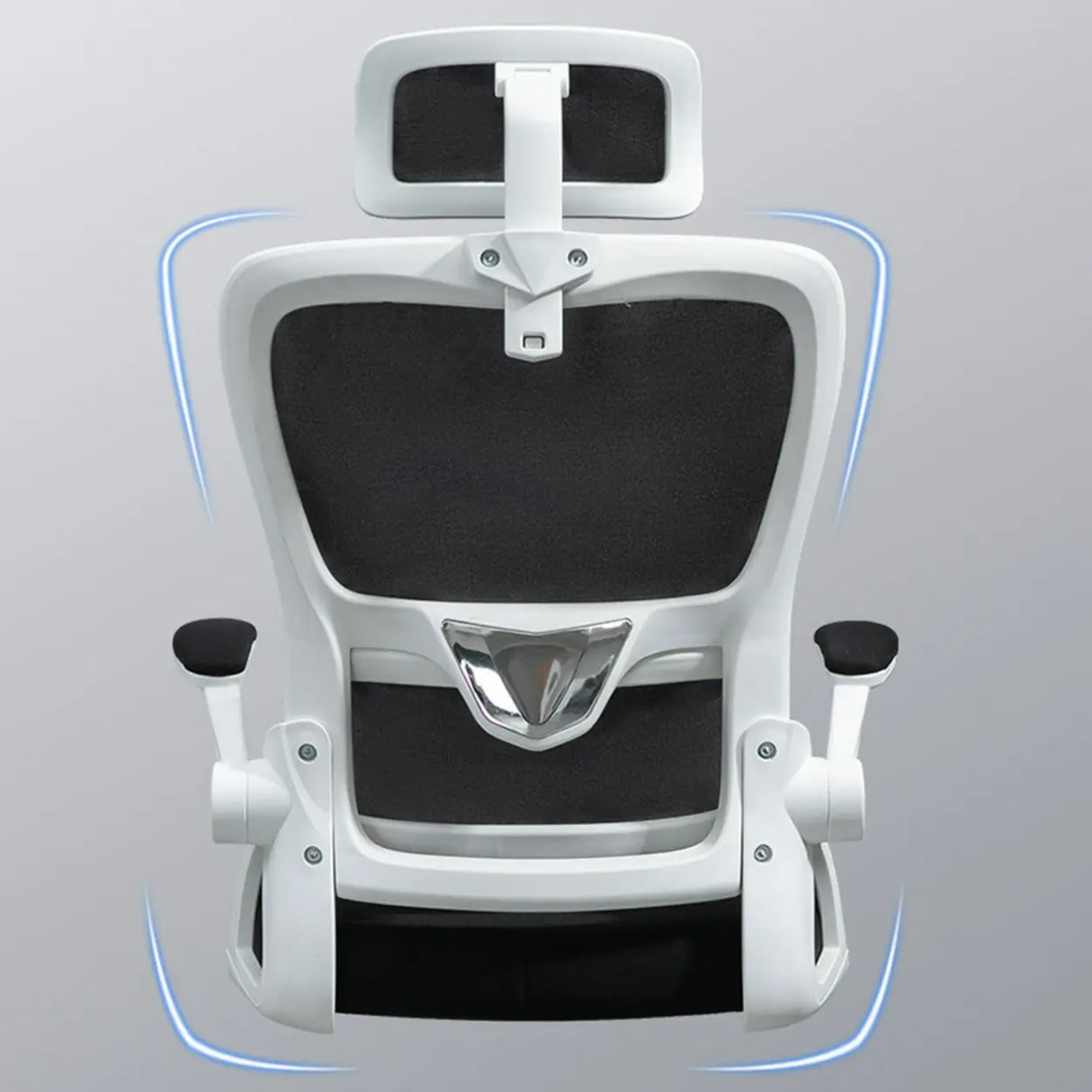 Swivel Modern Ergonomic Adjustable Arms Mesh Office Chair Image - 14
