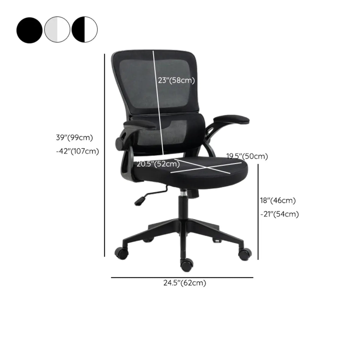 Swivel Modern Ergonomic Adjustable Arms Mesh Office Chair 